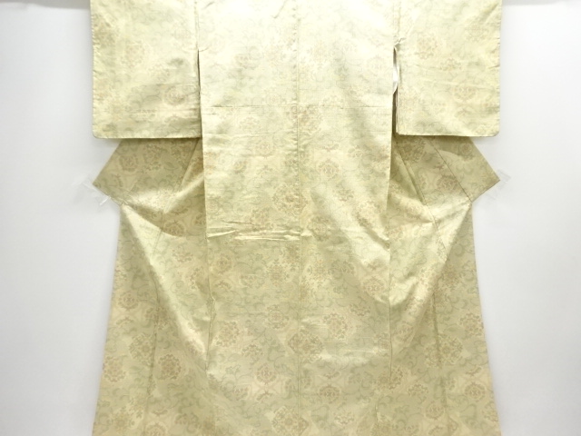 JAPANESE KIMONO / TOKAMACHI TSUMUGI / WOVEN FLOWER CREST